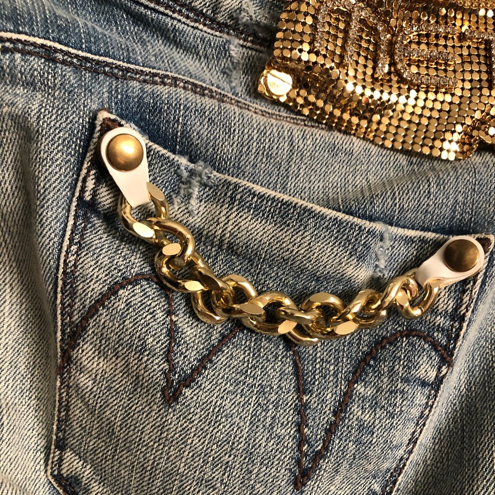 MET Gold Chain Ripped Jeans - Picture 5 of 7